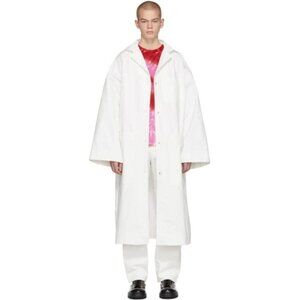Kwaidan Editions Oversized Lab Coat Size M Mens White SSENSE Exclusive $1325